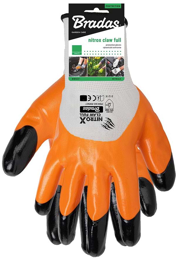 Фото - Рукавички садові BRADAS NITROX CLAW FULL розмір 11 (RWNCF11)