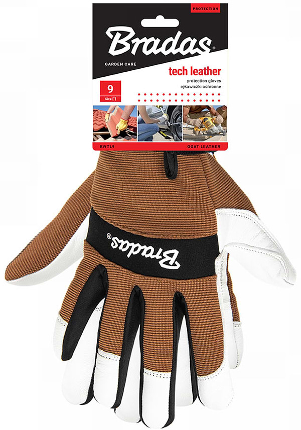 Фото - Рукавички садові BRADAS Tech Leather розмір 9 (RWTL9)