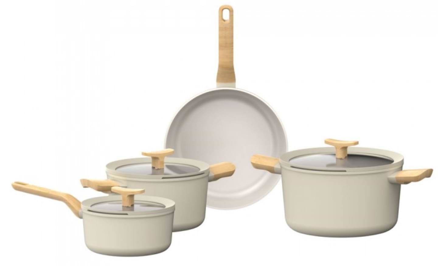Набор посуды Berghoff 3950720 LEO Balance Cream 7 пр.