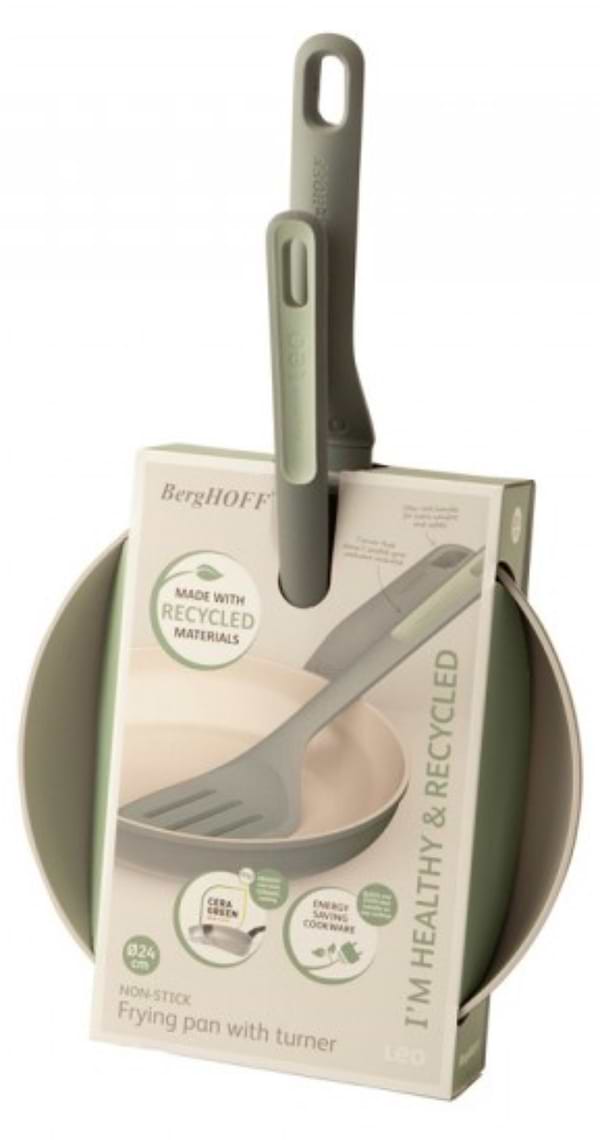 Фото - Сковорода універсальна Berghoff LEO BALANCE Moonmist 24 см + лопатка (3950441)