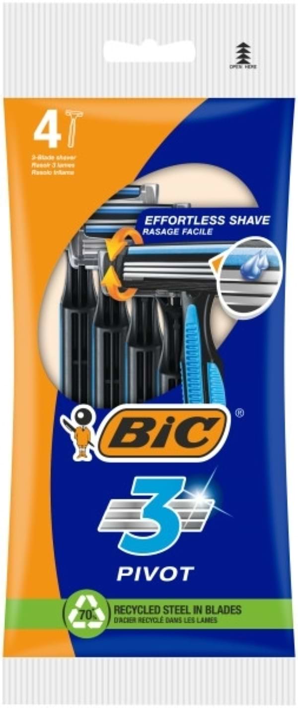 Фото - Станок мужской BIC Півот 4 шт. (3086124143899)