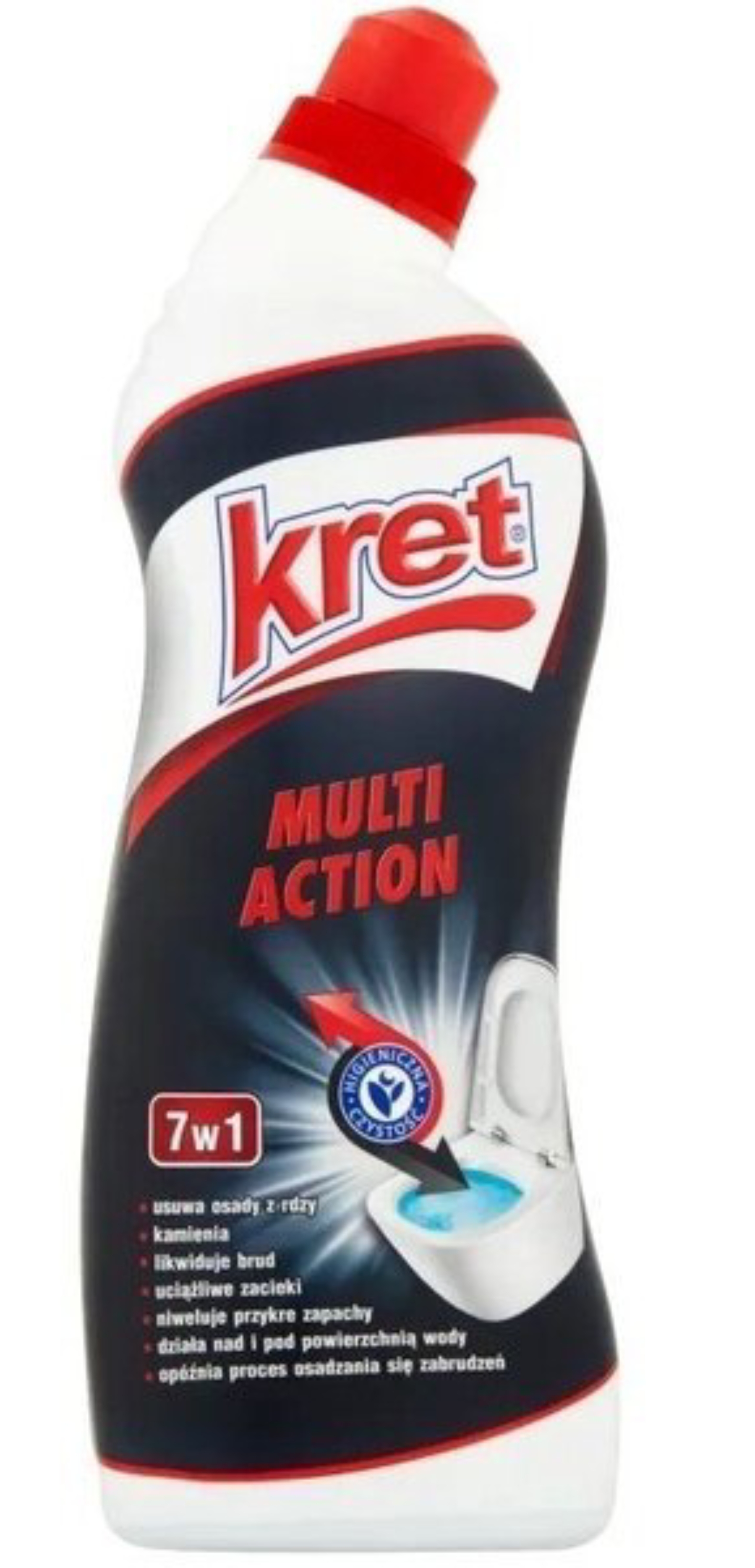 Засіб для чищення унітазу Kret 750 мл 7в1 MultiAction (5900931044829)