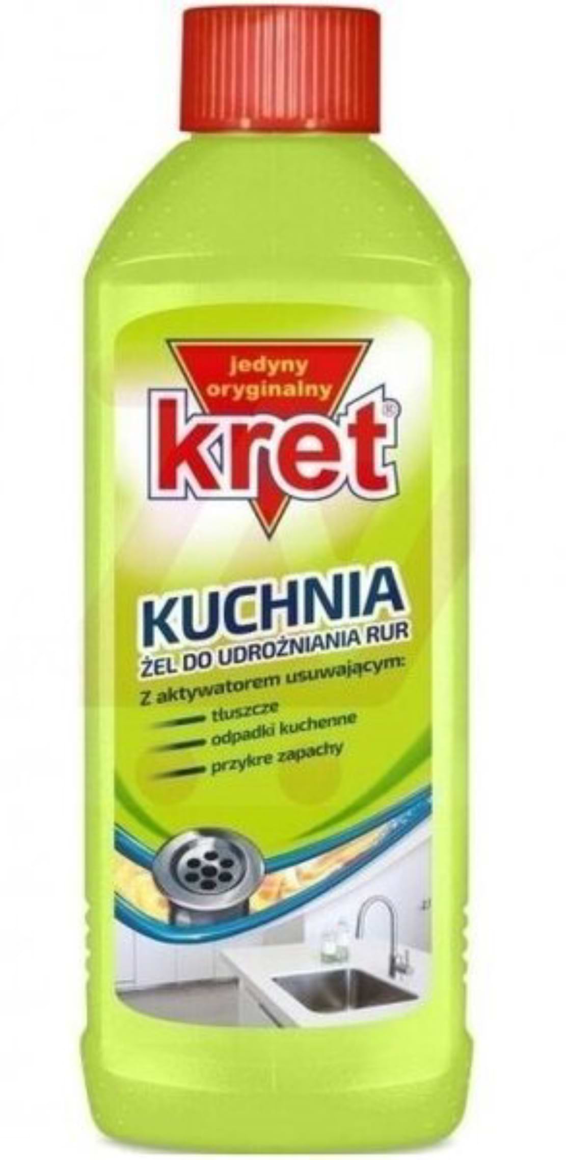 Засіб для чищення універсальний Kret гель д/чищення труб 500 мл Кухня (5900931019629)