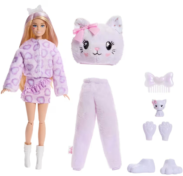 Фото - Лялька Barbie Cutie Reveal серії Милі бантики кошеня (JJP64)