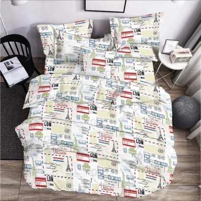 Фото - Комплект постільної білизни Zastelli London бязь 175х210 см біле (20395)