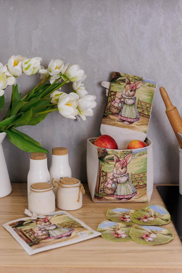 Фото - Хлібниця Прованс Великодній гобеленовий Настрій 16х18х19 см (044358)