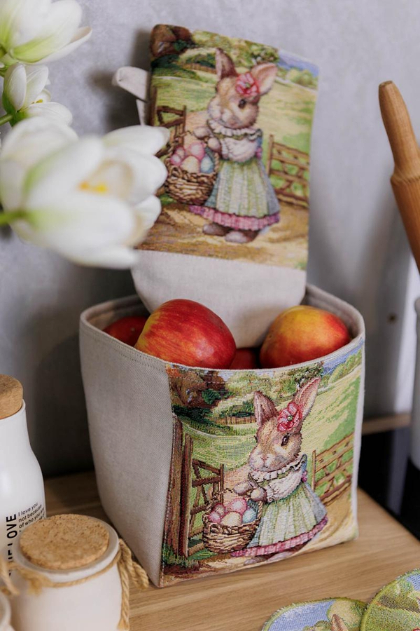 Фото - Хлібниця Прованс Великодній гобеленовий Настрій 16х18х19 см (044358)