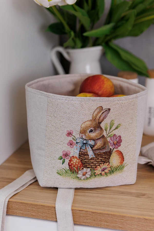 Фото - Хлебница Прованс Пасхальная гобеленовая Соцветие 16х18х19 см (044343)