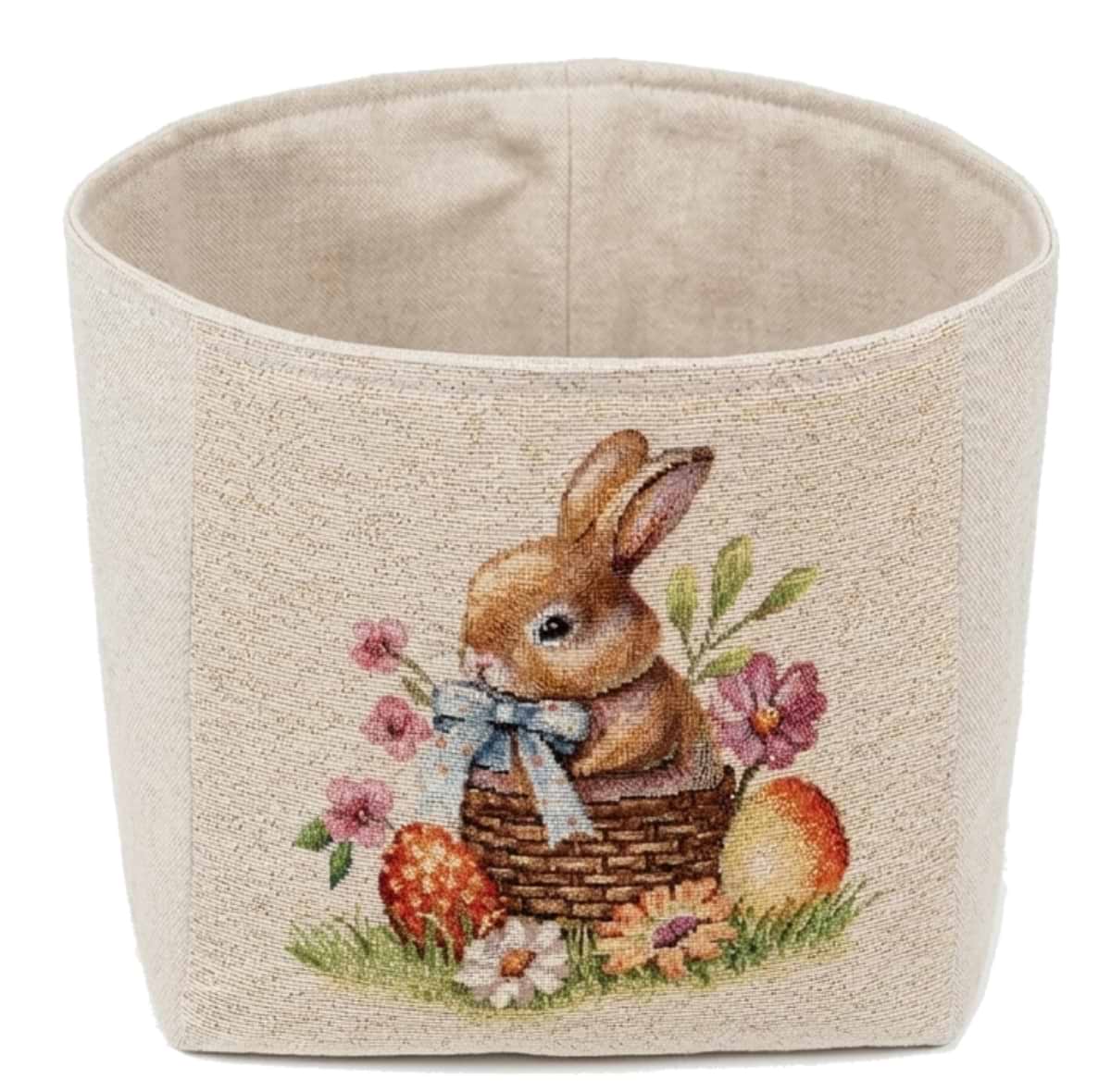 Хлебница Прованс Пасхальная гобеленовая Соцветие 16х18х19 см (044343)