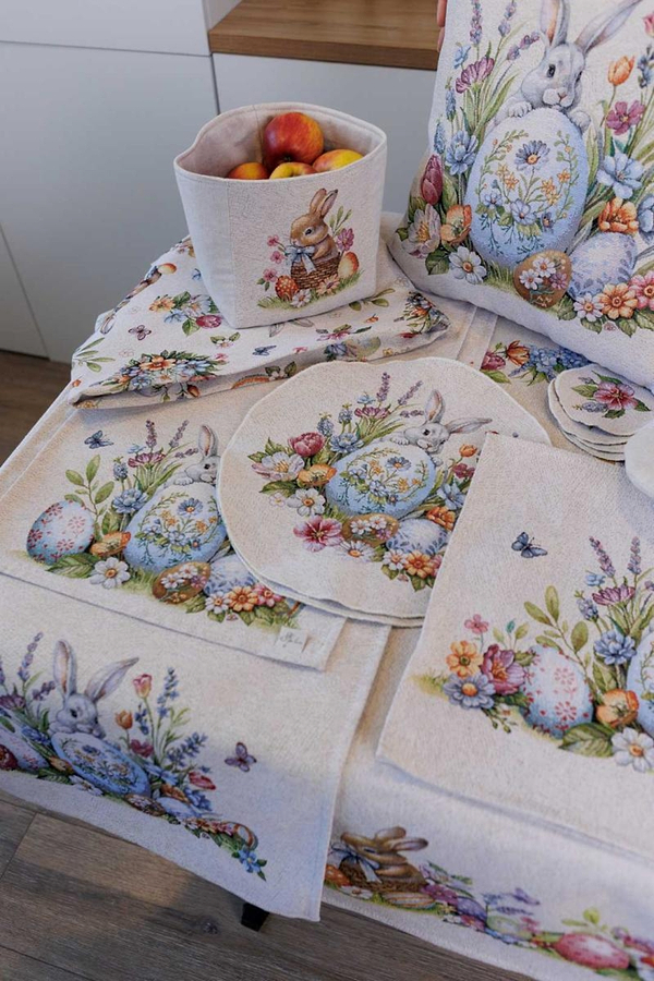 Фото - Хлебница Прованс Пасхальная гобеленовая Соцветие 16х18х19 см (044343)