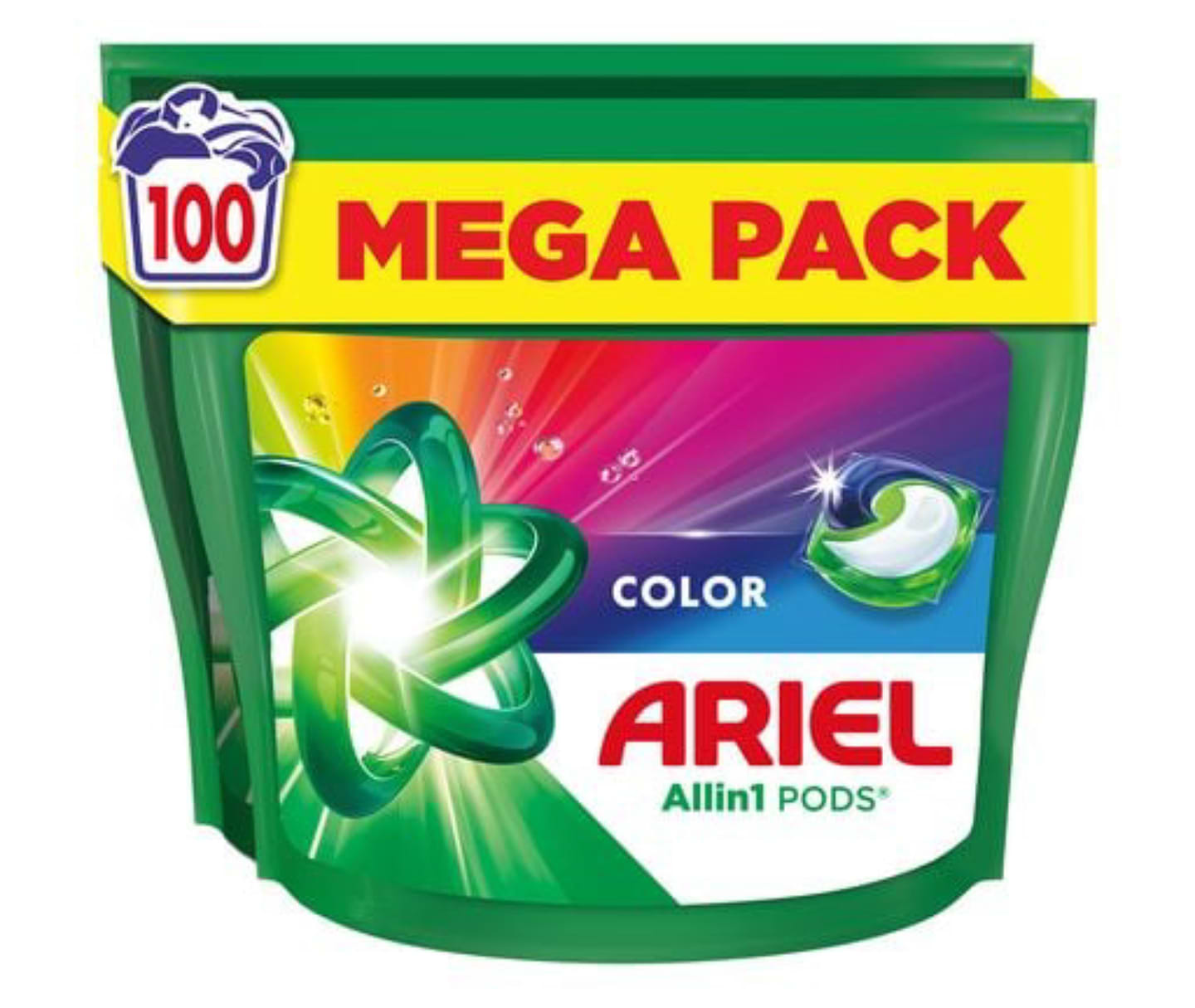 Капсули для прання Ariel Все-в-1 для кольорового, 100 шт