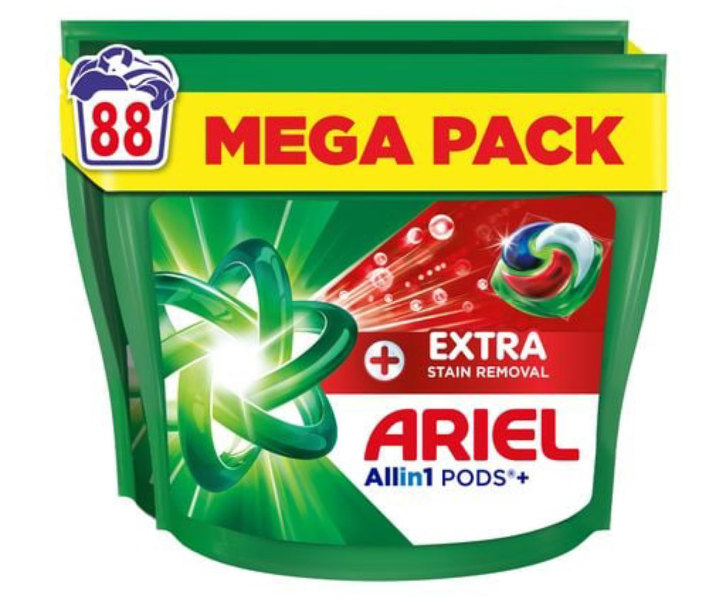 Капсули для прання Ariel Все-в-1 Екстрасила виведення плям, 88 шт