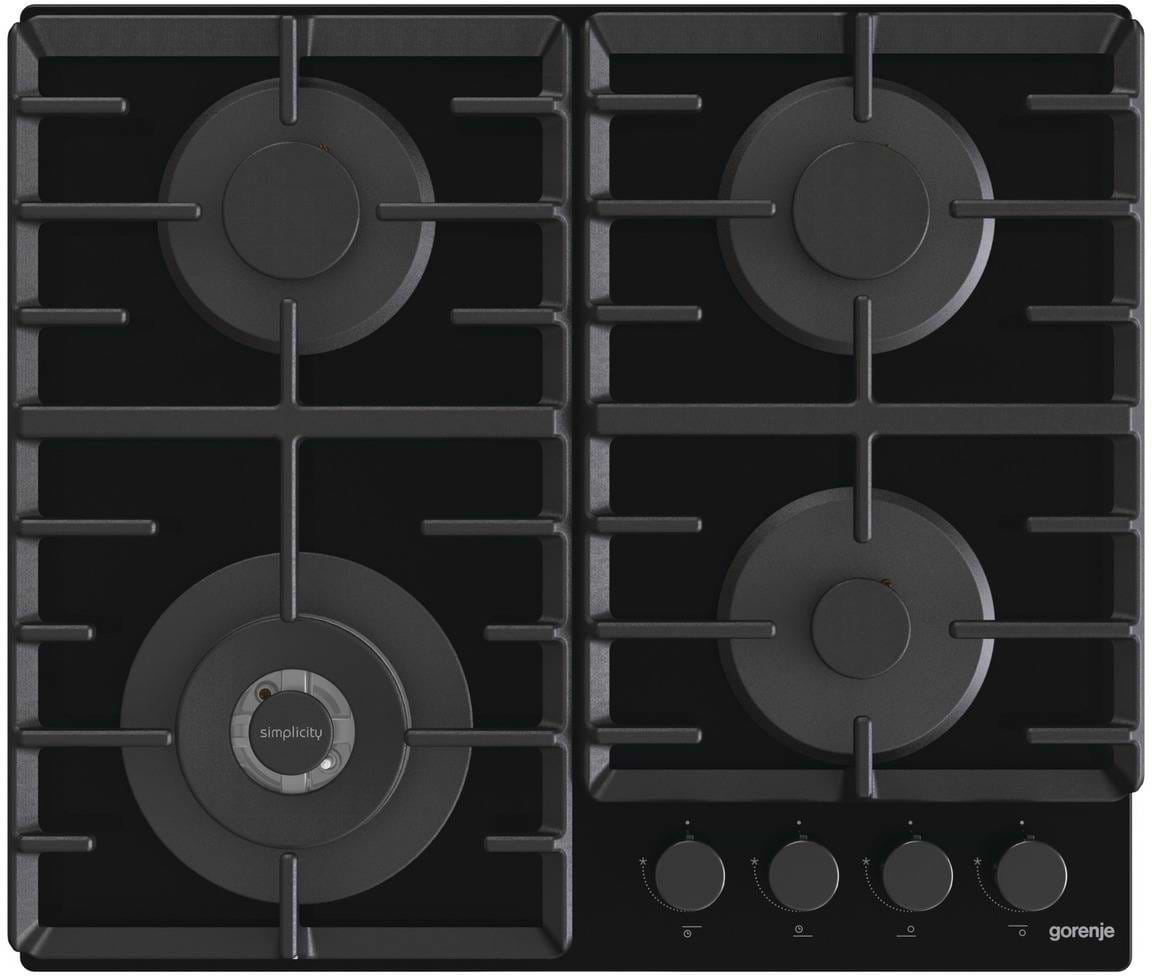 Купить Варочная панель газовая Gorenje GKTW642SYB Black - Фото 1 Варочная панель газовая Gorenje GKTW642SYB Black - Фото 1