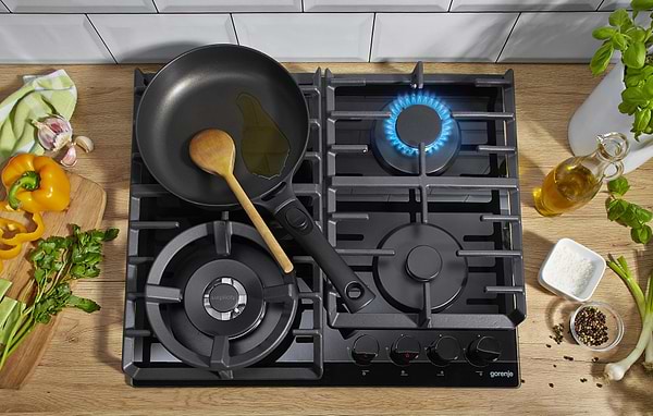 Фото - Варильна поверхня газова Gorenje GKTW642SYB Black