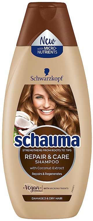 Купити Шампунь жіночий Schauma Відновлення та Догляд 400 мл (3838824138923) - Фото 1 Шампунь жіночий Schauma Відновлення та Догляд 400 мл (3838824138923) - Фото 1