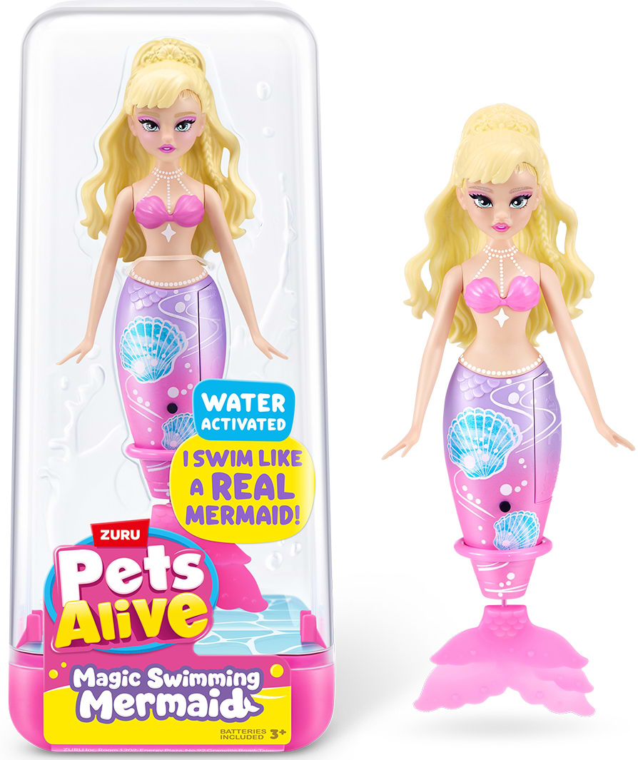 Интерактивная кукла Pets & Robo Alive S1 – Волшебная русалочка жемчужная ракушка (9567D)