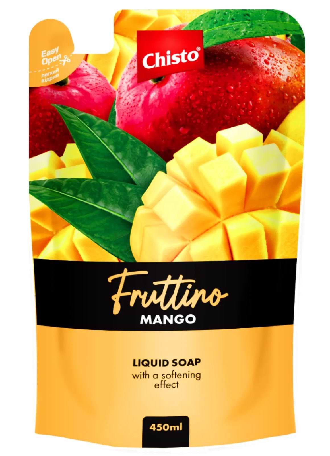 Жидкое мыло для рук Chisto Fruttino дой-пак 450 мл Mango (4820204703493)