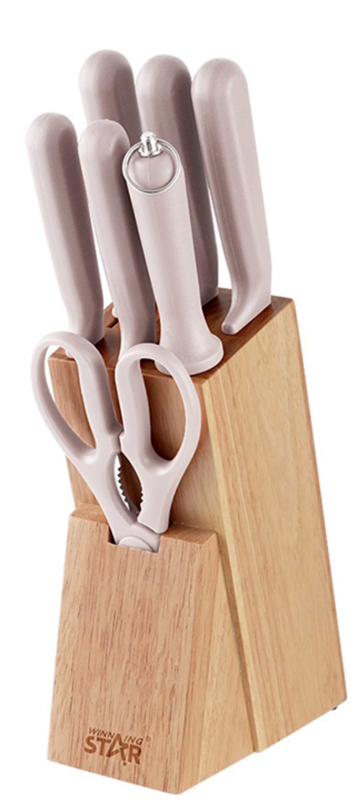 Набор ножей WinningStar 7 пр. Beige (WNNGS-ST-7802-BG)