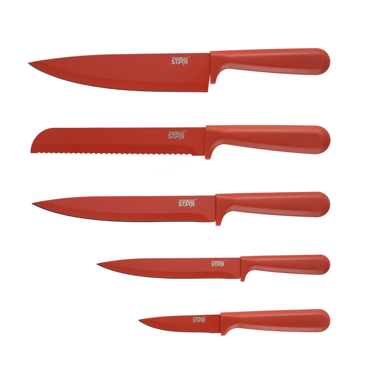 Набор ножей WinningStar 5 пр. Red (WNNGS-ST-7804-RD)