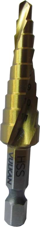 Свердло Vulkan 4,0-12,0 мм HSS TiN (11702001)