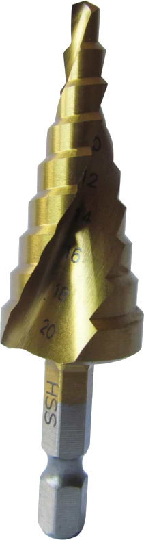 Свердло Vulkan 4,0-20,0 мм HSS TiN (11702003)