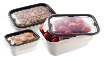 Набір ємностей для зберігання UCSAN PLASTIC LOCK&FIT 3 шт. 0.45х1х2 л (36802)