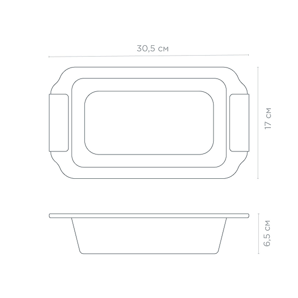 Фото - Форма для приготовления Vinzer Dolci Line 30,5X17X6,5 см (50784)