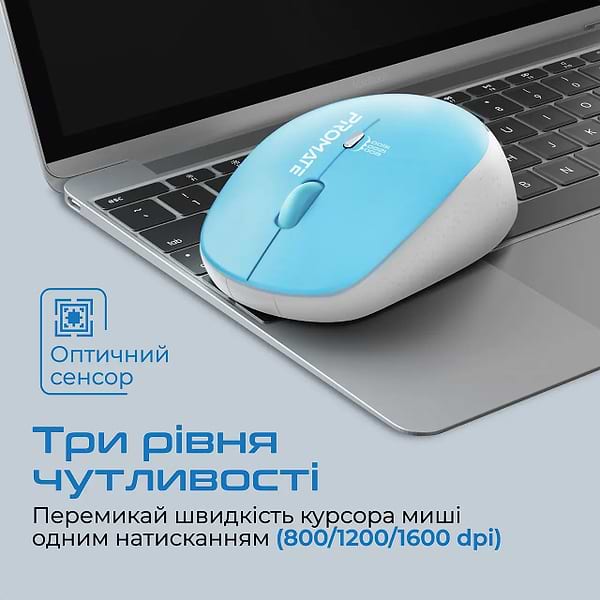 Фото - Миша бездротова Promate Tracker Blue