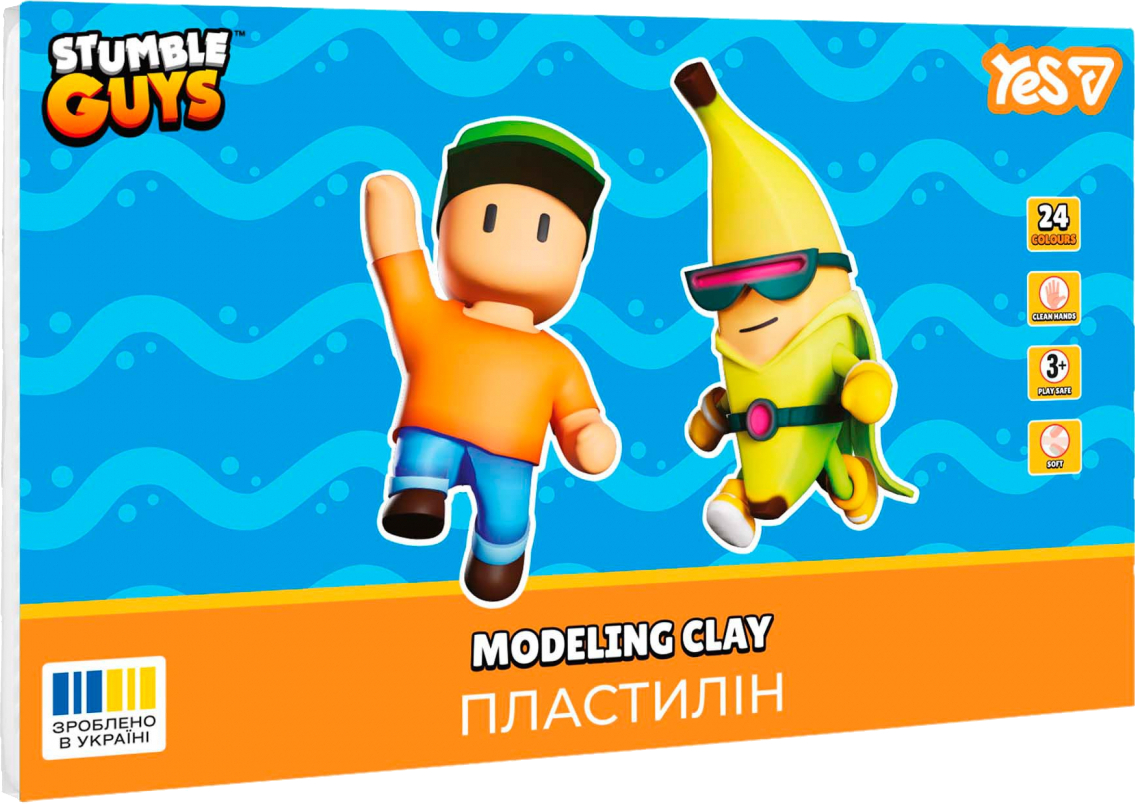 Пластилін класичний YES 24 кол. 480г Stumble Guys (540711)