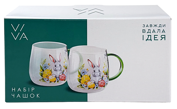 Фото - Набір чашок Viva EASTER RABBIT B 2х420 мл (BCR7590R)