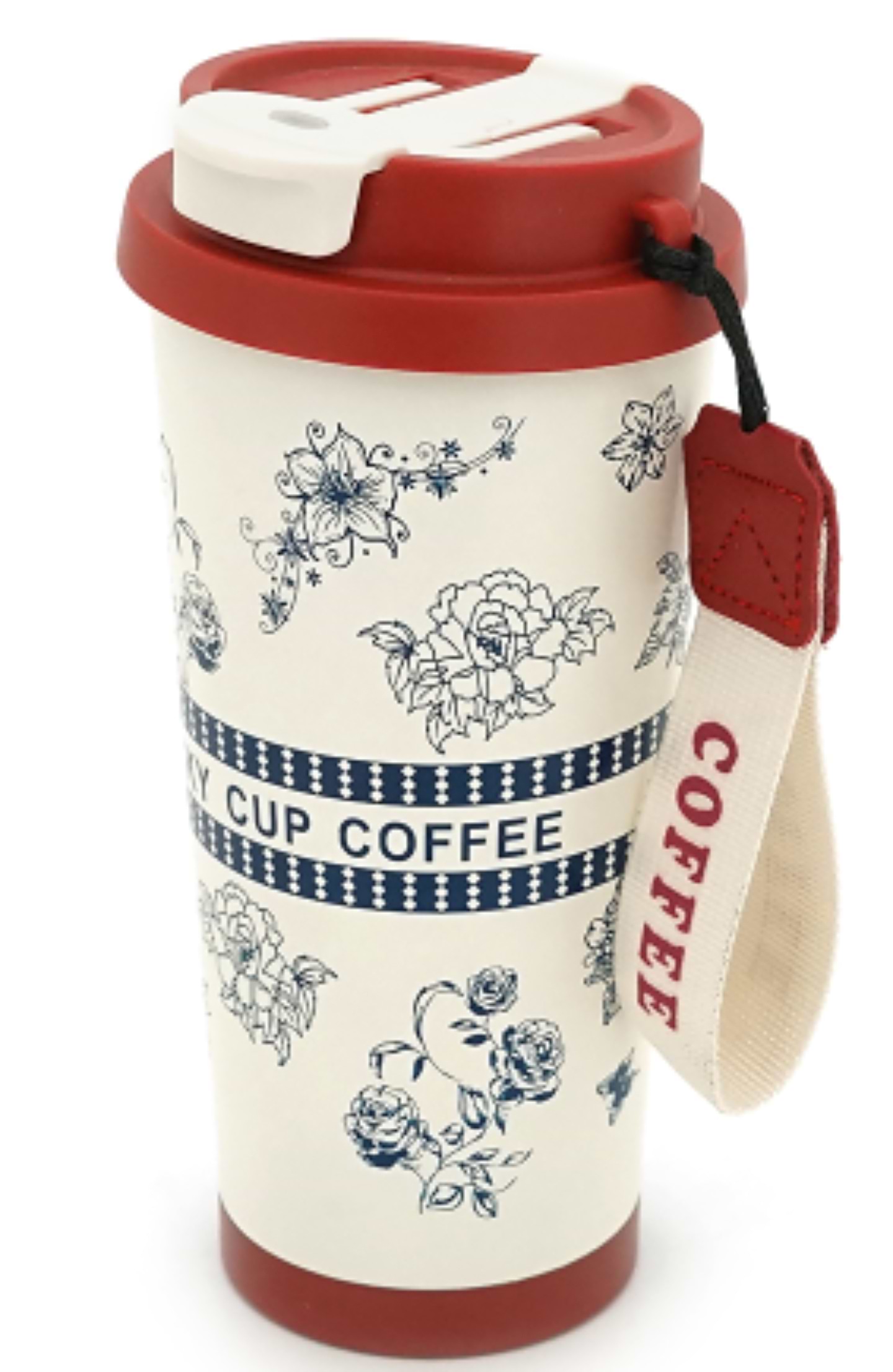 Термокружка Merlion Coffee 500 мл White/Red/Gray (42721)