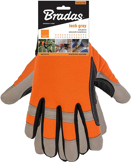 Перчатки садовые BRADAS Tech Grey размер 10 (RWTGY10)