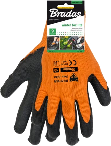 Перчатки садовые BRADAS WINTER FOX LITE из латекса размер 10 (RWWFL10)