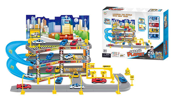 Фото - Игровой набор PLAYSET складной паркинг в комплекте с 4 машинками GARAGE (72479)