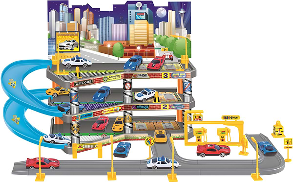 Фото - Игровой набор PLAYSET складной паркинг в комплекте с 4 машинками GARAGE (72479)