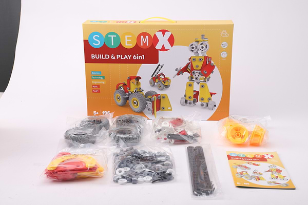 Фото - Пластиковый конструктор STEAM с болками: BUILD AND PLAY 6в1 на 196 деталей (73285)