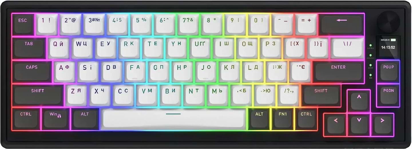 Клавиатура беспроводная игровая Hator Skyfall 65 PRO wireless (HTK4160UA) grey-black