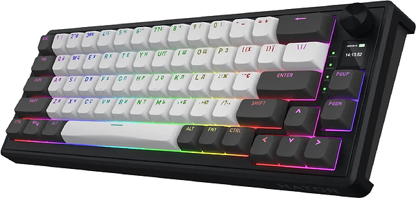 Фото - Клавиатура беспроводная игровая Hator Skyfall 65 PRO wireless (HTK4160UA) grey-black