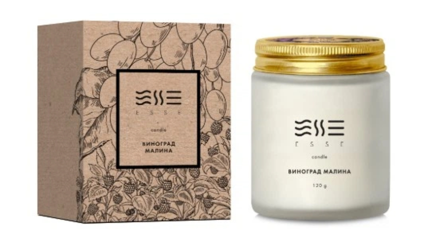 Свеча стекло Esse Home Виноград малина 120 г (4820288091127)
