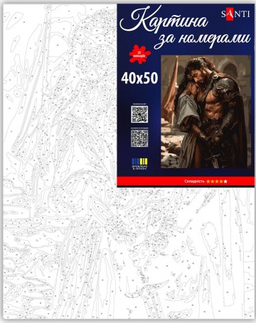 Фото - Картина за номерами Santi Шипи та троянди. Обійми воїна 40х50 см (955789)
