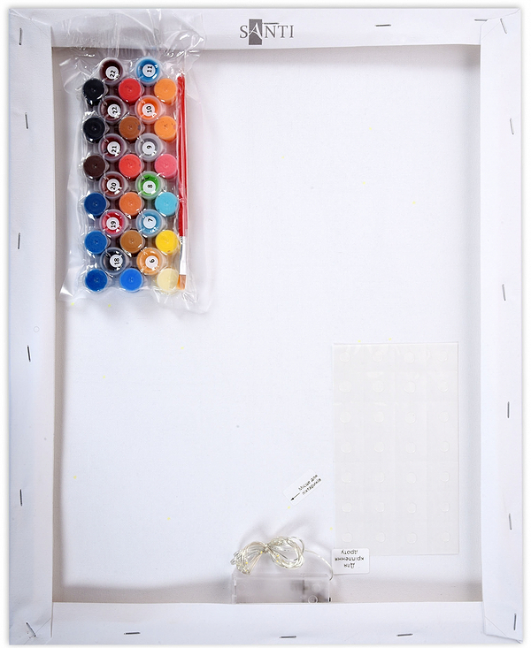 Фото - Картина по номерам Santi Девочка со звездами 40х50 см LED подсветка (956663)