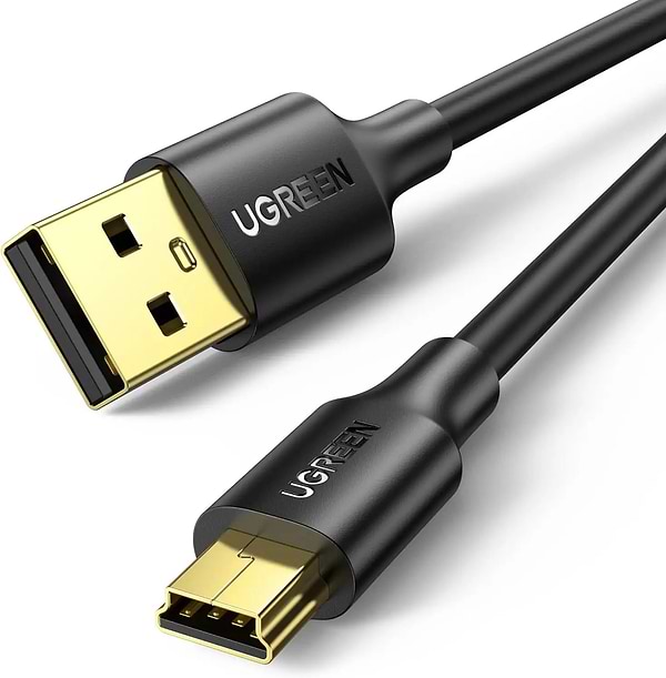 Фото - Кабель USB - miniUSB UGREEN US132 USB-А 2.0 Male to Mini USB 5pin Male Cable 1.5m Black (10385)