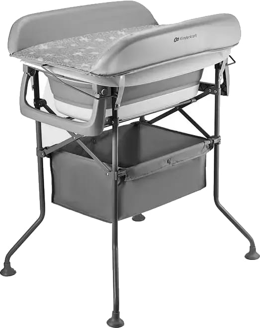 Столик пеленальный Kinderkraft с ванночкой Bubbly Grey (KABUBB00GRY0000)