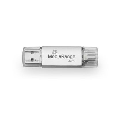 Фото - Флеш USB MediaRange USB 3.2 USB-A and USB-C Silver 64GB (MR937)