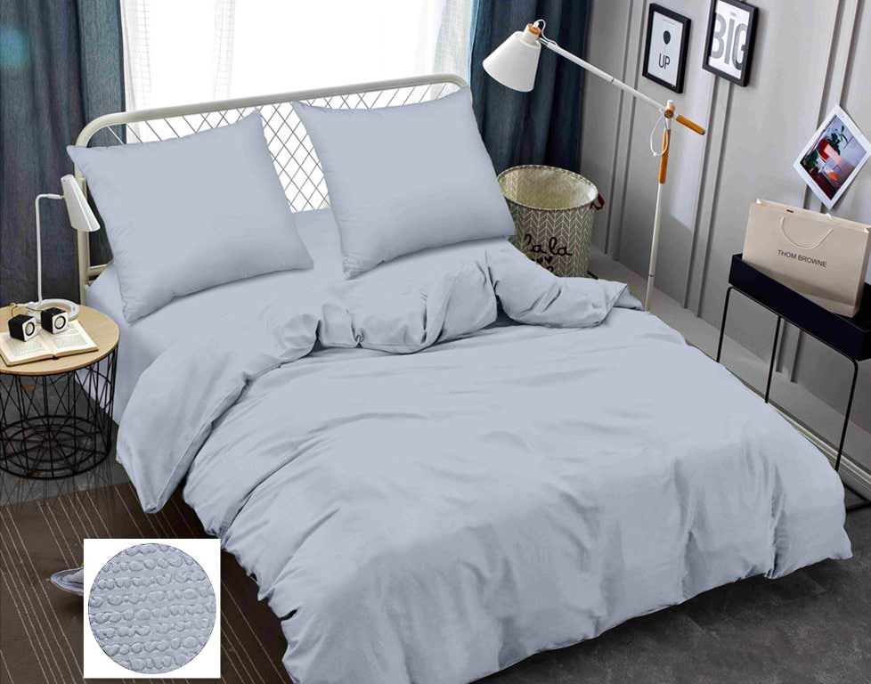 Комплект постельного белья Zastelli Серебристое облако Grey жатка 2х145х210 (20670)