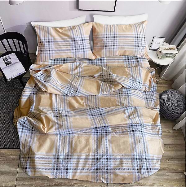 Фото - Комплект постільної білизни Zastelli Burberry (шотландська клітинка) бязь 175х210 бежева (20680) Фото - Комплект постільної білизни Zastelli Burberry (шотландська клітинка) бязь 175х210 бежева (20680)