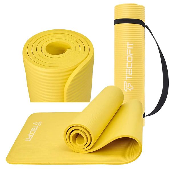 Фото - Коврик для йоги и фитнеса TECOFIT 183х61х1 см NBR Yellow (TOP20106462/4)