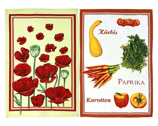 Фото - Набір рушників Zastelli сатин Перец-квіти 50х70 см 2 шт. (19216)