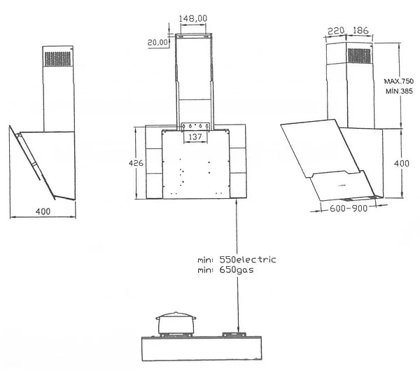 Фото - Витяжка декоративна Borgio RNT-BS 60 White SU