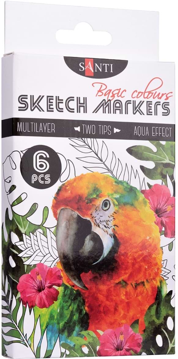 Набор маркеров Santi "Basic Colours" 6 шт. (390546)